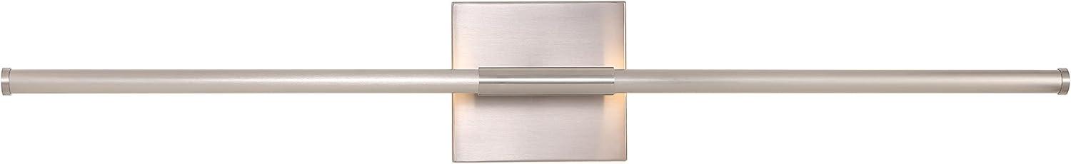 Makena 28" Dimmable Integrated LED Modern Metal Wall Sconce, Nickel