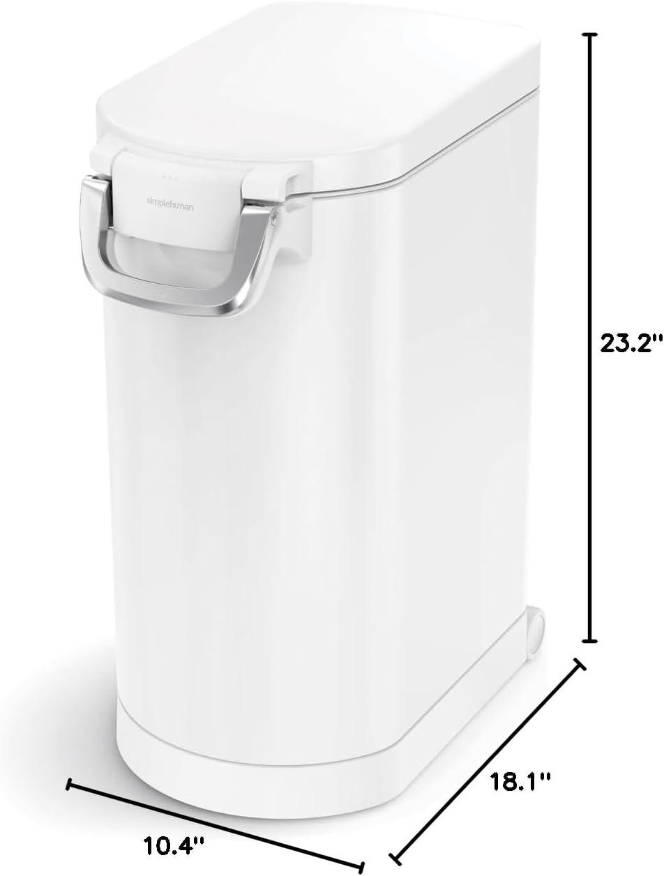 simplehuman Pet Food Storage Container Stainless Steel for Dog Food, Cat Food, and Bird Feed