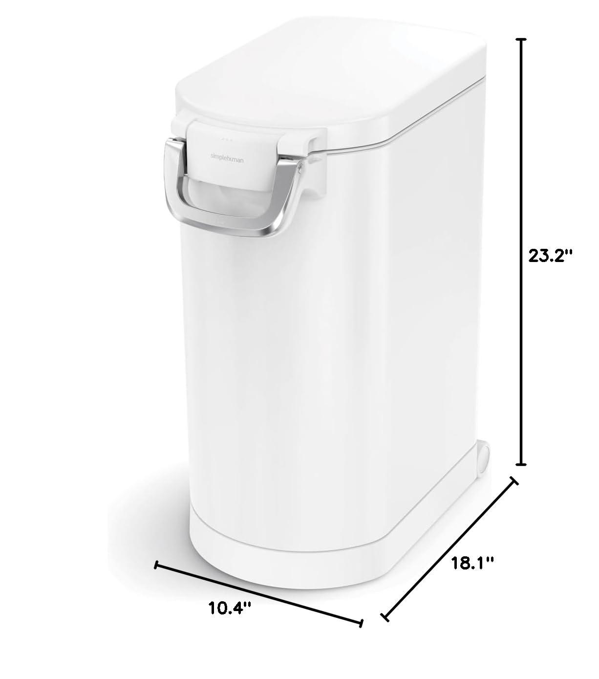 simplehuman Pet Food Storage Container Stainless Steel for Dog Food, Cat Food, and Bird Feed