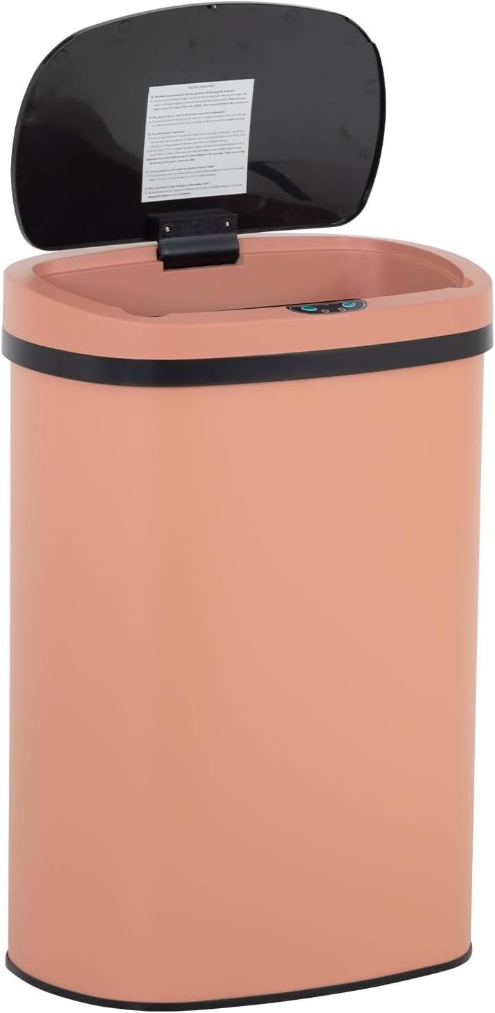 Garbage Can 13 Gallon 50 Liter Kitchen Trash Can For Bathroom Bedroom Home Office Automatic Touch Free High-Capacity With Lid Brushed Stainless Steel Waste Bin