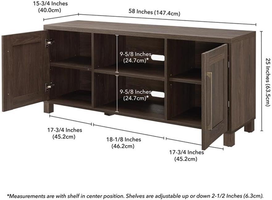 Evelyn&Zoe Chabot Rectangular TV Stand for TV's up to 65" in Alder Brown