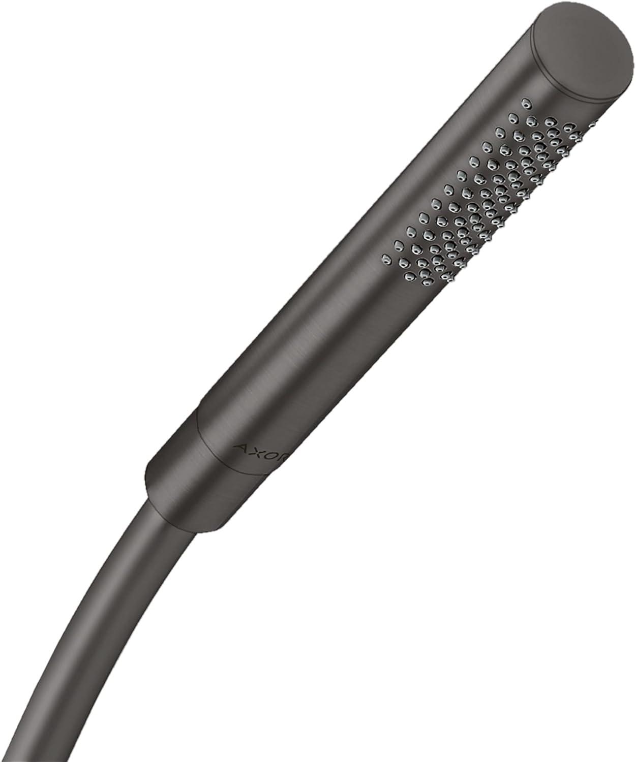 Modern Brushed Black Chrome Handheld Rain Shower Head