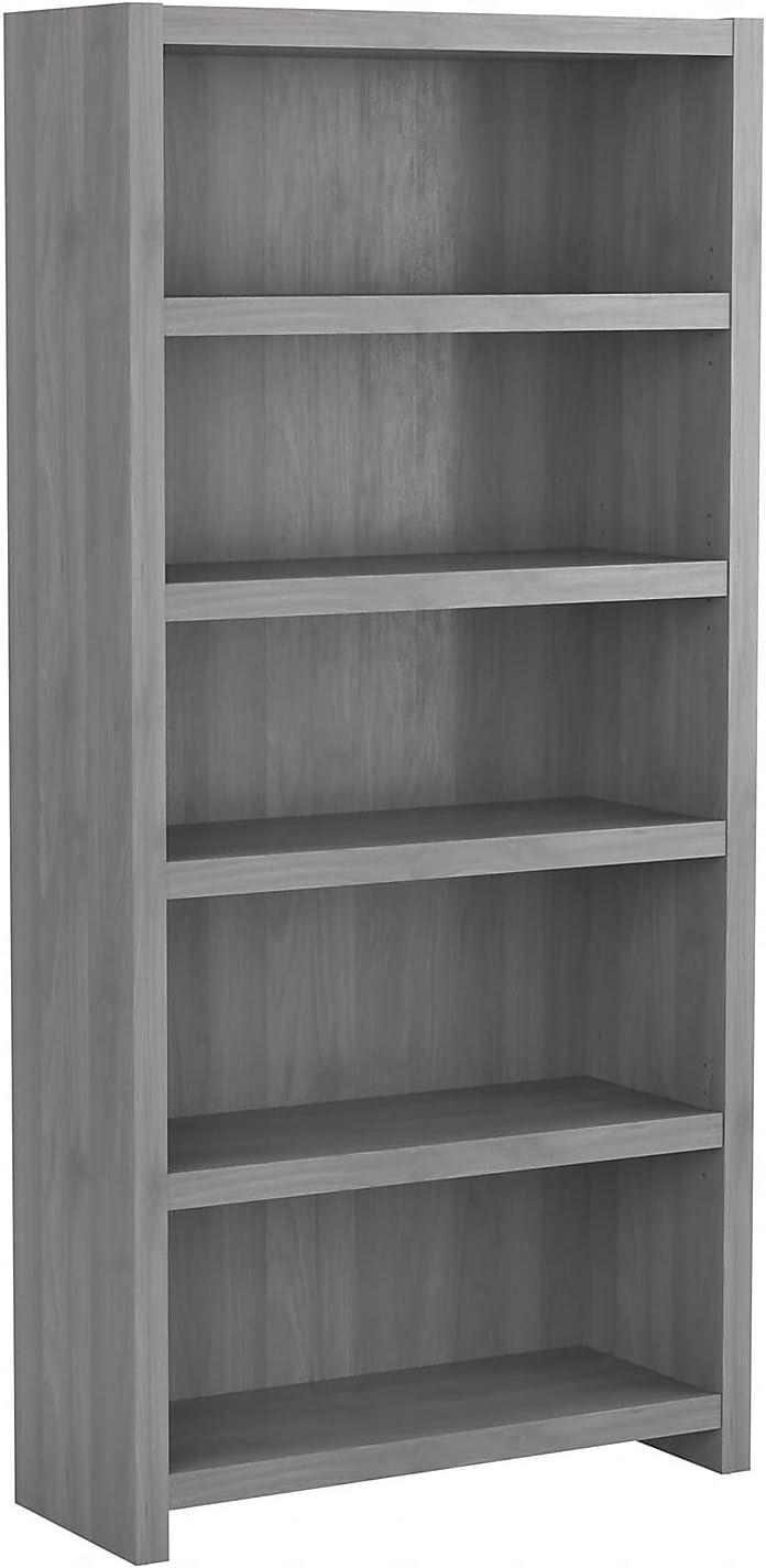 Echo 5 Shelf Bookcase in Modern Gray - Engineered Wood