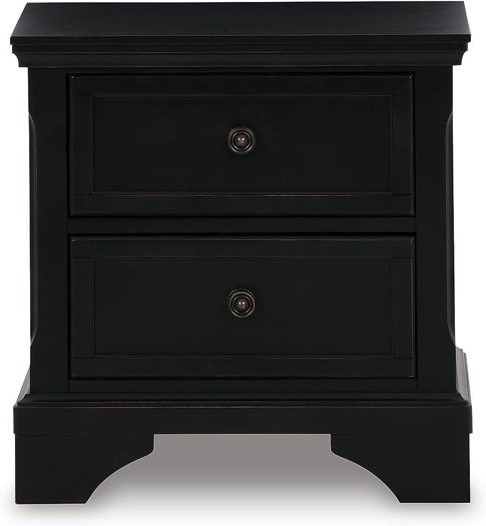 Chylanta 2 - Drawer Nightstand in Black