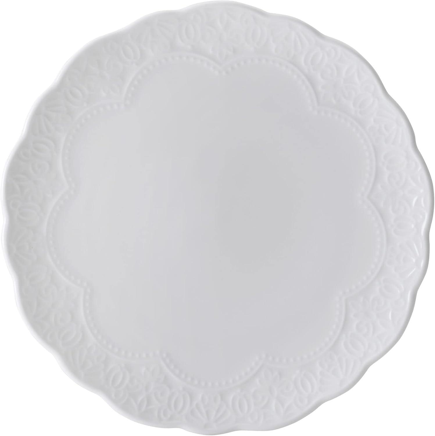 Abigail White Porcelain 12-Piece Dinnerware Set, Service for 4