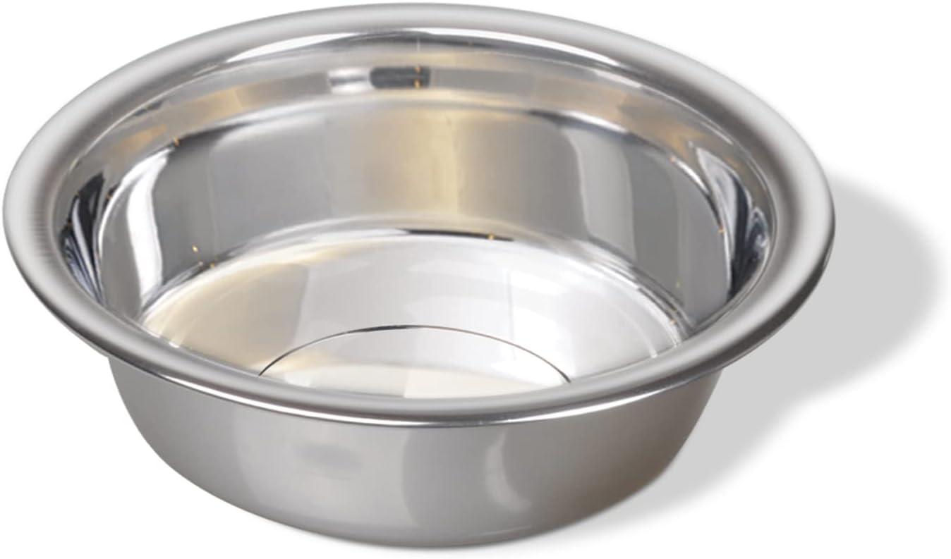 Van Ness Medium Stainless Steel Raised Double Dog Bowl with Wire Rack and Non Skid Rubber Feet, 32 fluid ounce total capacity