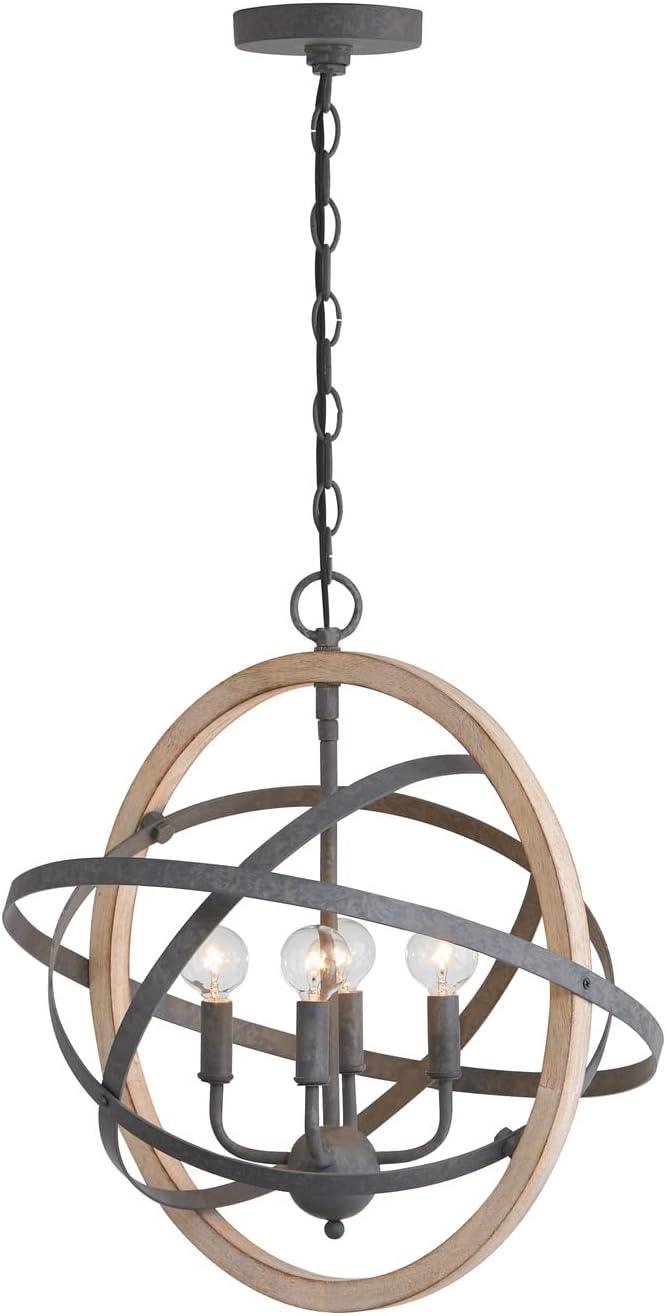 Capital Lighting Bluffton 4 - Light Pendant in  Iron/Wood