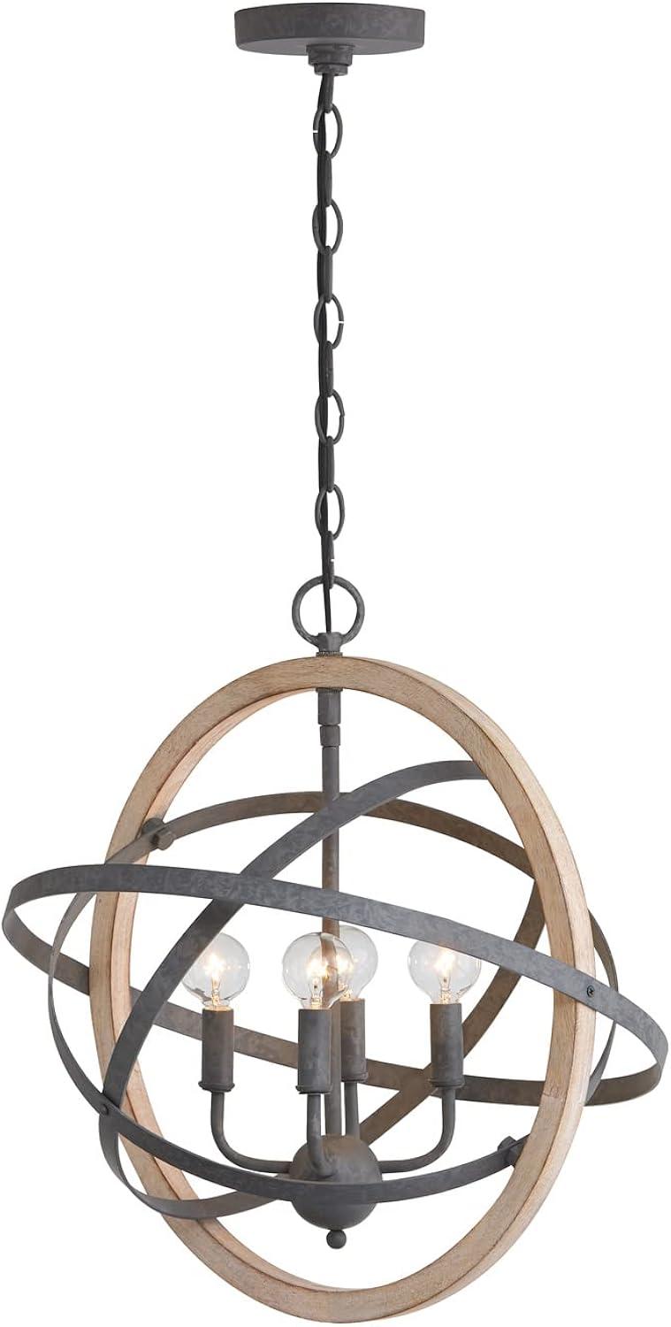 Capital Lighting Bluffton 6 - Light Pendant in  Iron/Wood