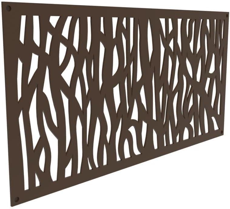 Barrette Outdoor Living 2 ft. x 4 ft. Sprig Umber Decorative Screen Panel