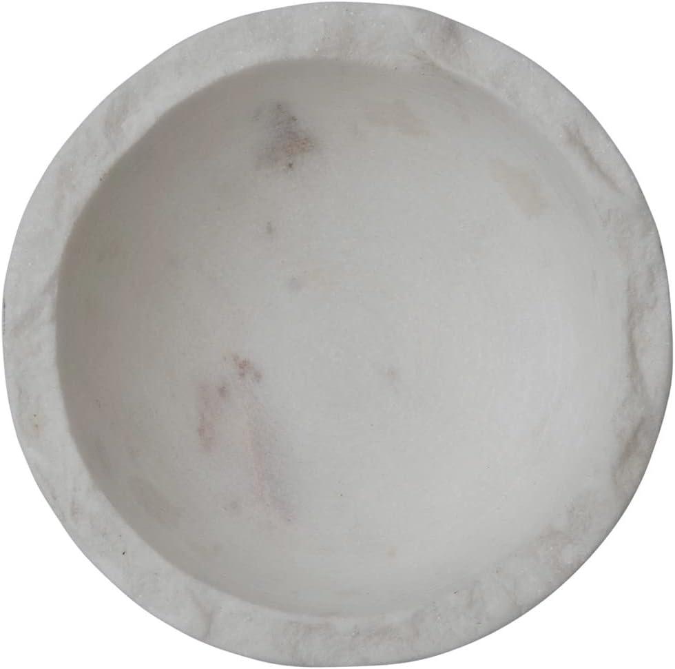 Bloomingville Bloomingville Marble Bowl with Raw Edge, White