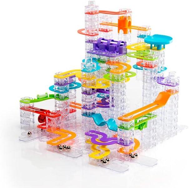 Fat Brain Toys Trestle Tracks Pro - 274-Piece Modular Marble Run, STEAM Toy, Ages 8+