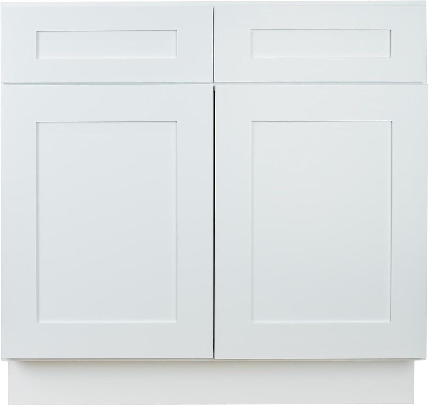 Hollywood Fabiani Design Shaker Base Kitchen Cabinet Ready to Assemble 24 in. W x 24 in. D x 34.5 in. H White