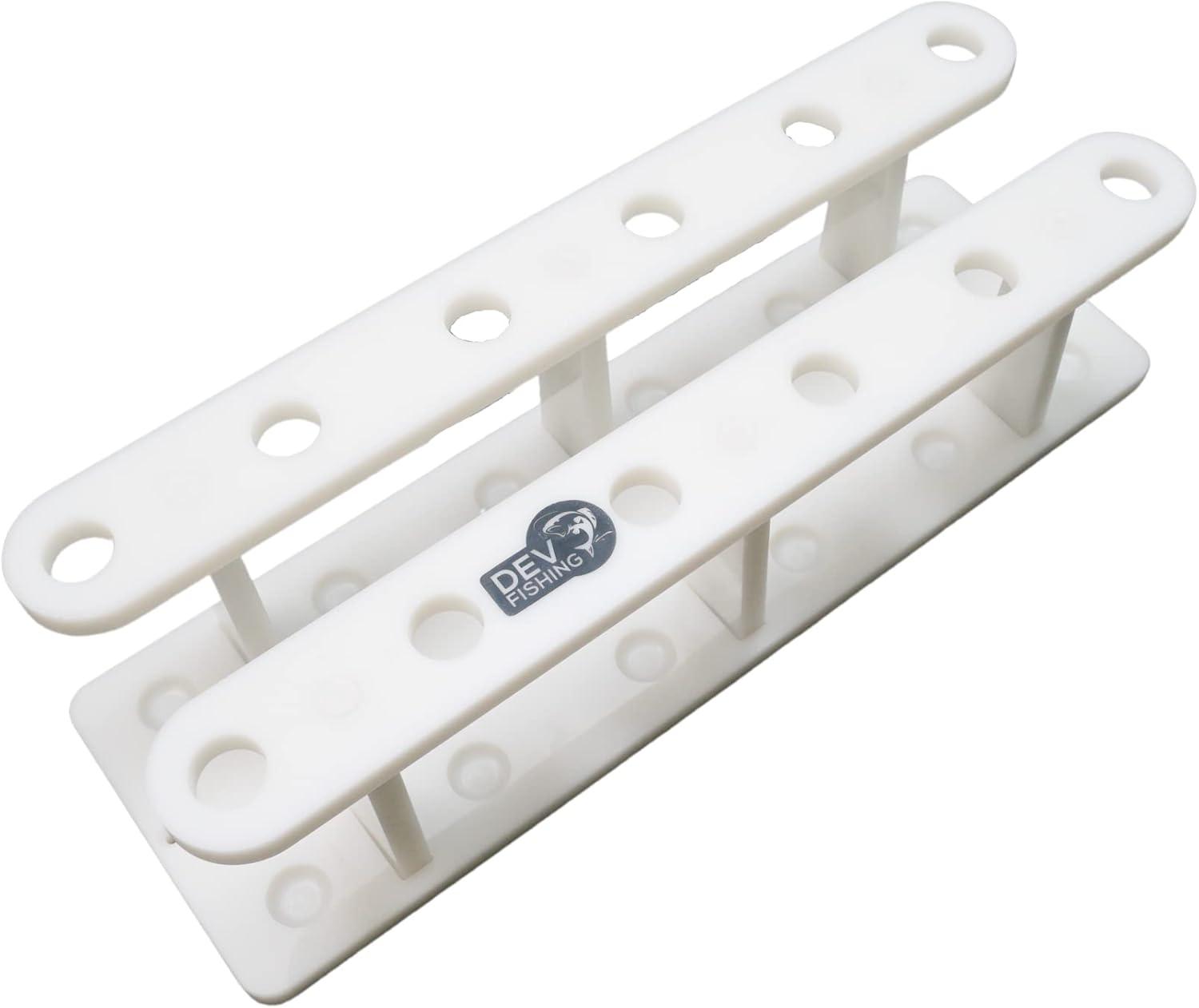 White Marine Board Heavy Duty Wall-Mounted Fishing Rod Holder