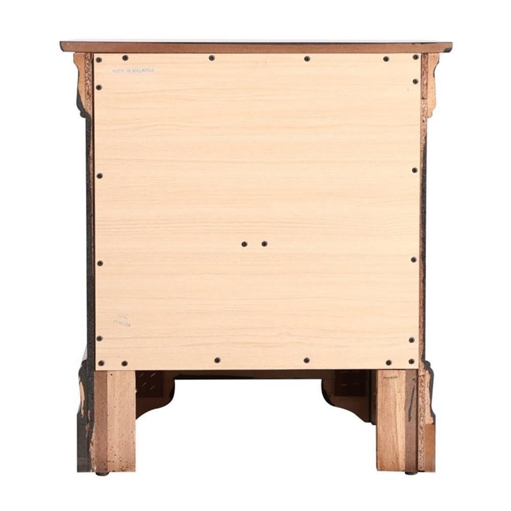 Glory Furniture Louis Phillipe 2 Drawer Nightstand in Cappuccino