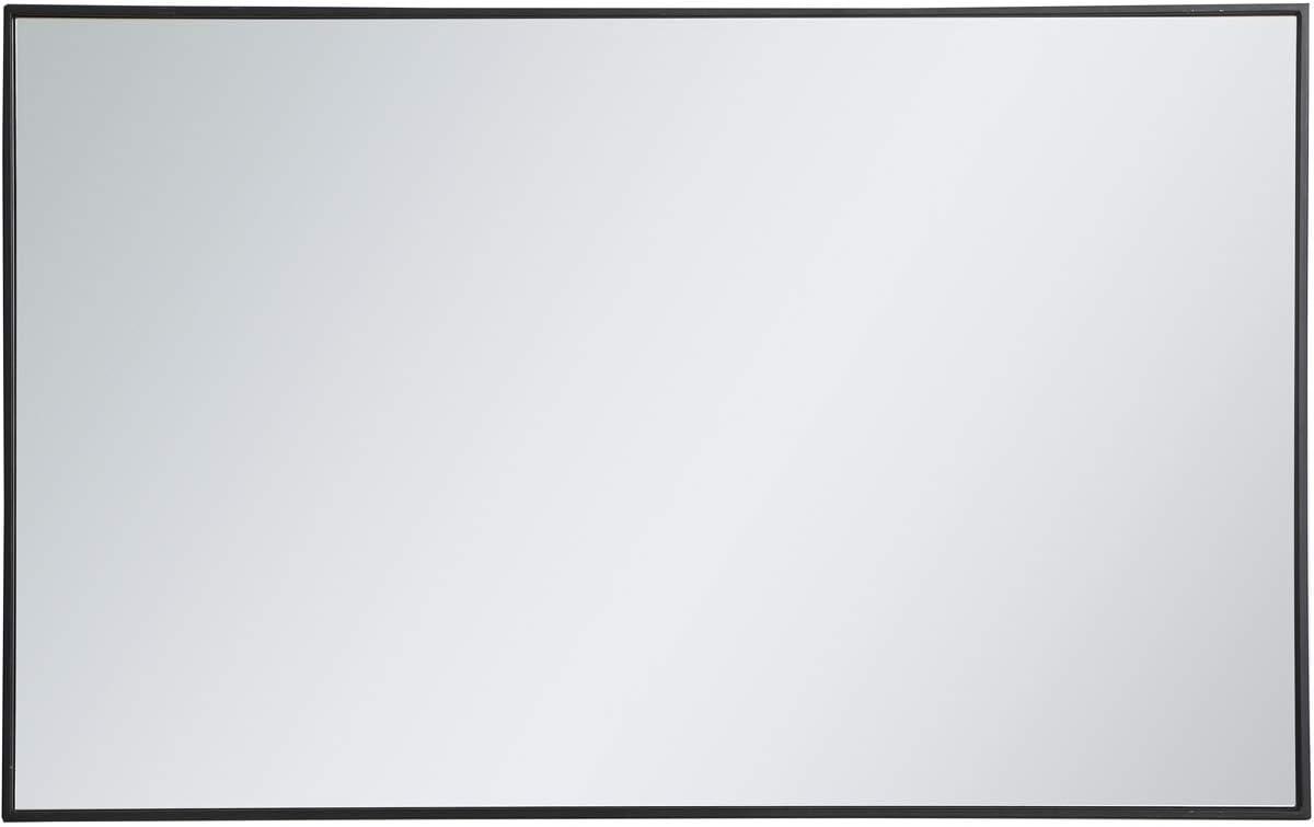 Metal frame rectangle mirror 30 inch in Black