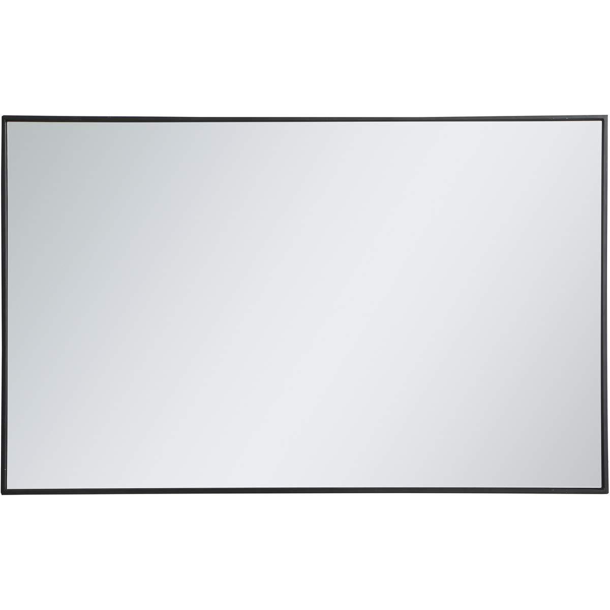 Metal frame rectangle mirror 30 inch in Black