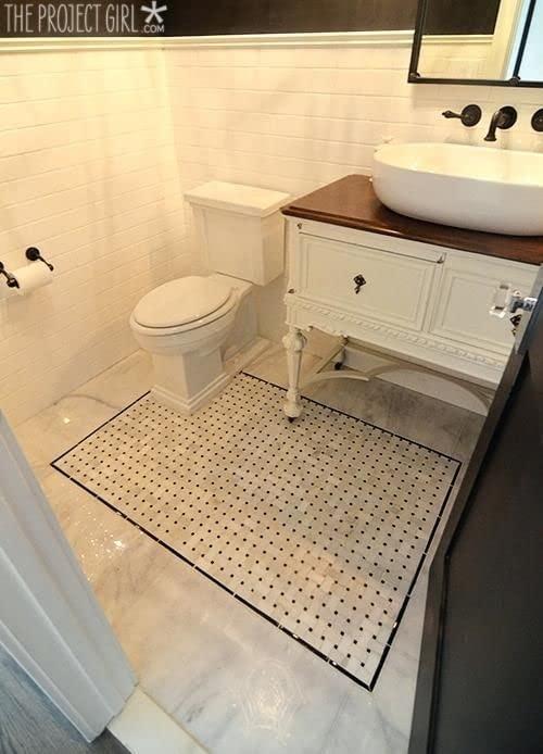 12" x 12" Marble Basketweave Mosaic Wall & Floor Tile