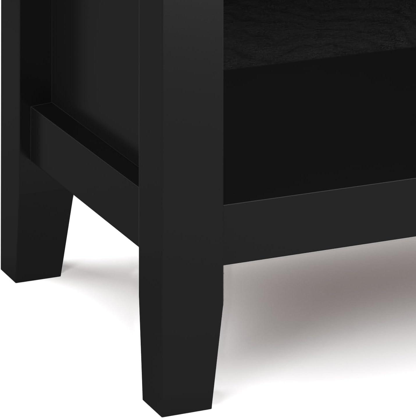 Simpli Home Artisan 24"W Solid Wood Nightstand with Drawer and Shelves & Reviews | Wayfair