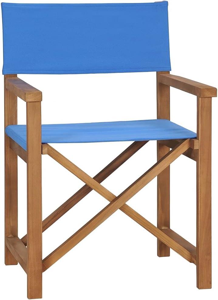 vidaXL Folding Director's Chair Solid Teak Wood
