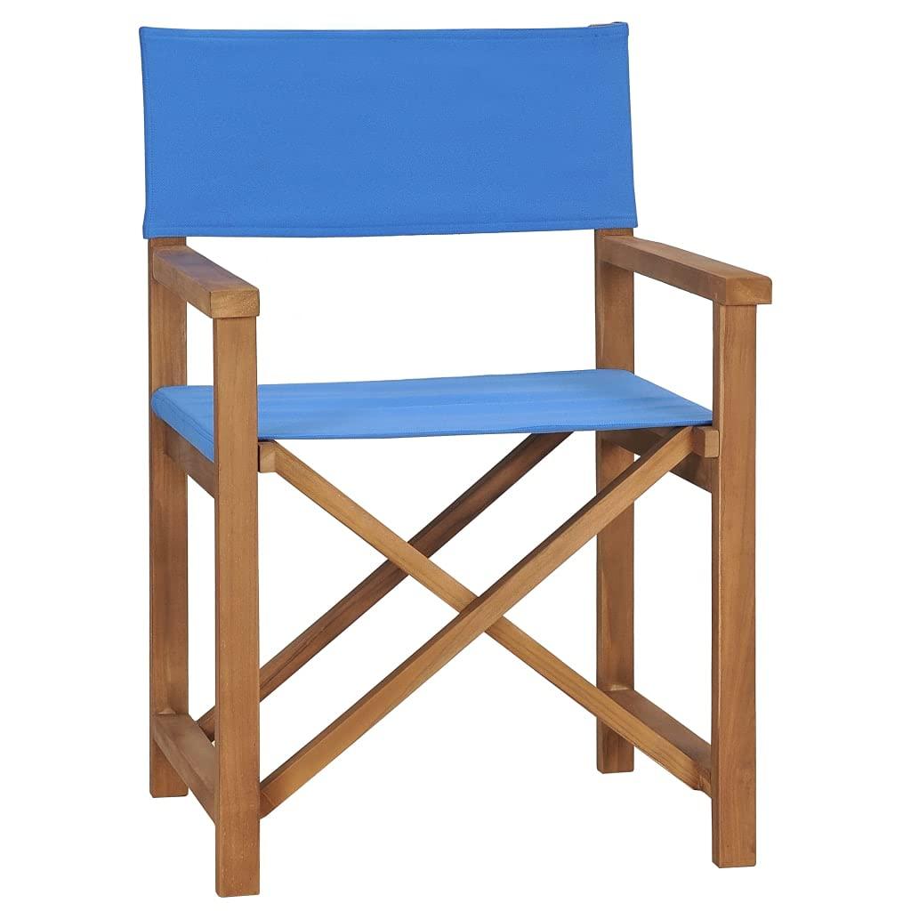 vidaXL Folding Director's Chair Solid Teak Wood