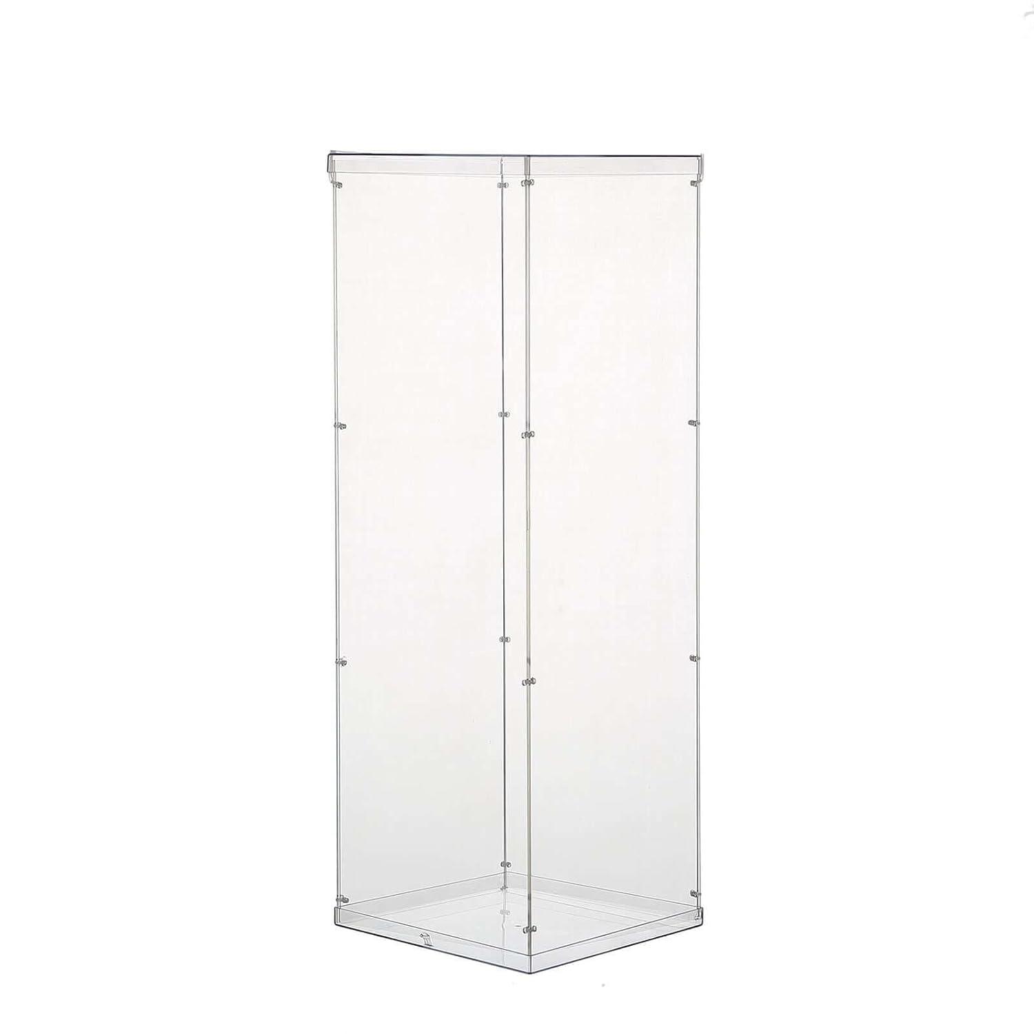 Efavormart 32" Acrylic & Lucite Wedding Decor Ideas Clear Display Box for Centerpieces with Interchangeable Lid and Base