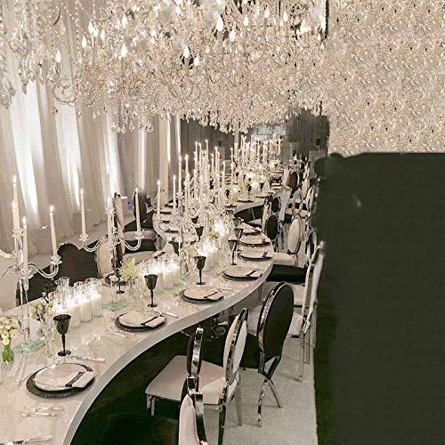 Efavormart 27" Tall Handcrafted Gem Cut 5 Arm Crystal Modern Glass Candelabra Candle Holder Wedding Centerpiece