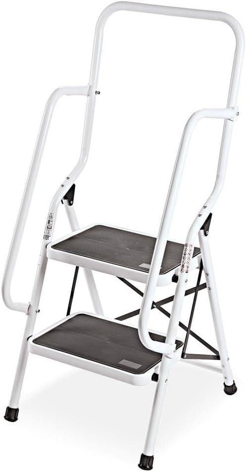 Collections Etc Genius Safety 2 Step Ladder Folding Stool