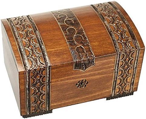 Handmade Wood Chest w/ Lock and Key Linden Wood Jewelry Keepsake Box from Poland