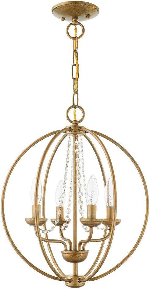 Livex Lighting Arabella 4 - Light Chandelier in  Black/Brushed Nickel