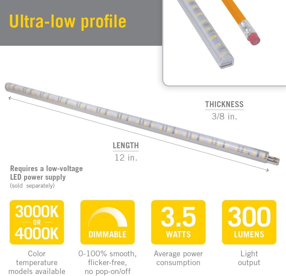 RigidStrip 12 in. Linkable LED Light - 3000K, 24V