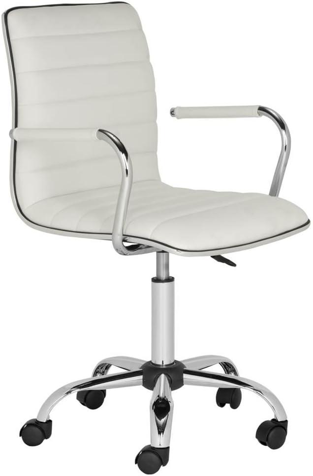 Jonika Swivel Desk Chair - White - Safavieh