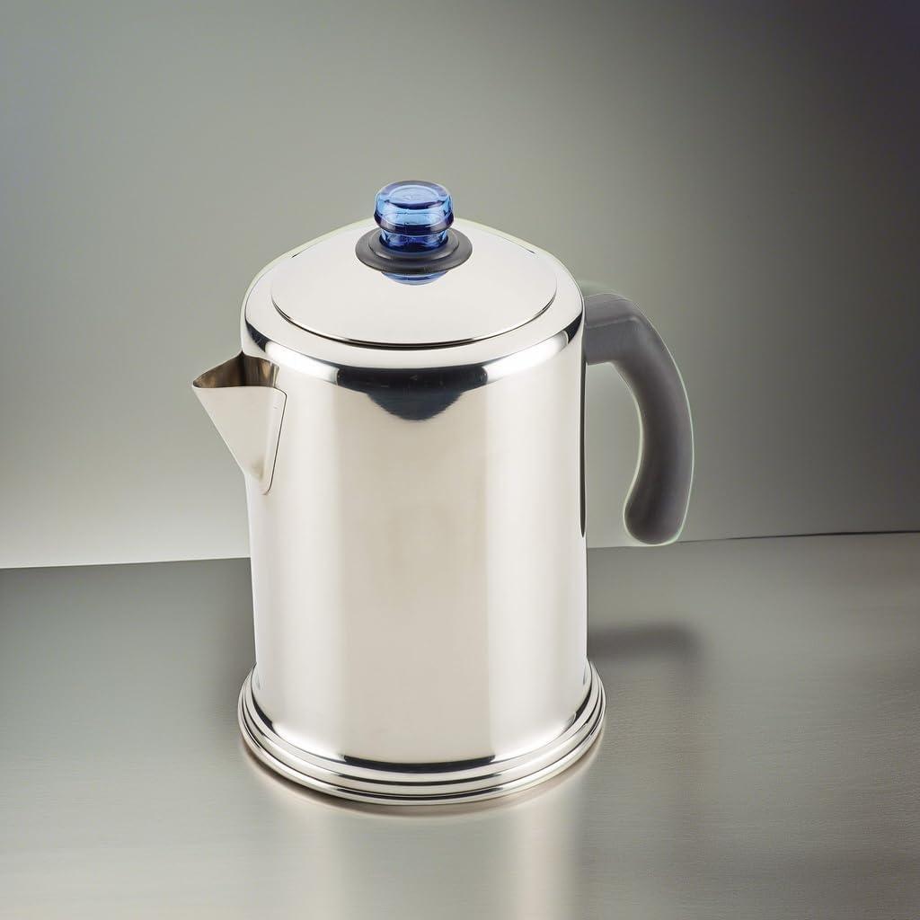 Farberware Classic Stainless Steel Coffee Percolator, 12-Cup