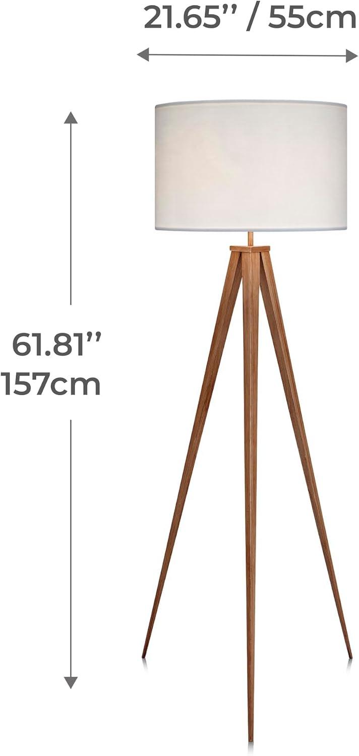 Mercer41 Cardone 60" Modern Standing Tripod Floor Lamp with Drum Shade