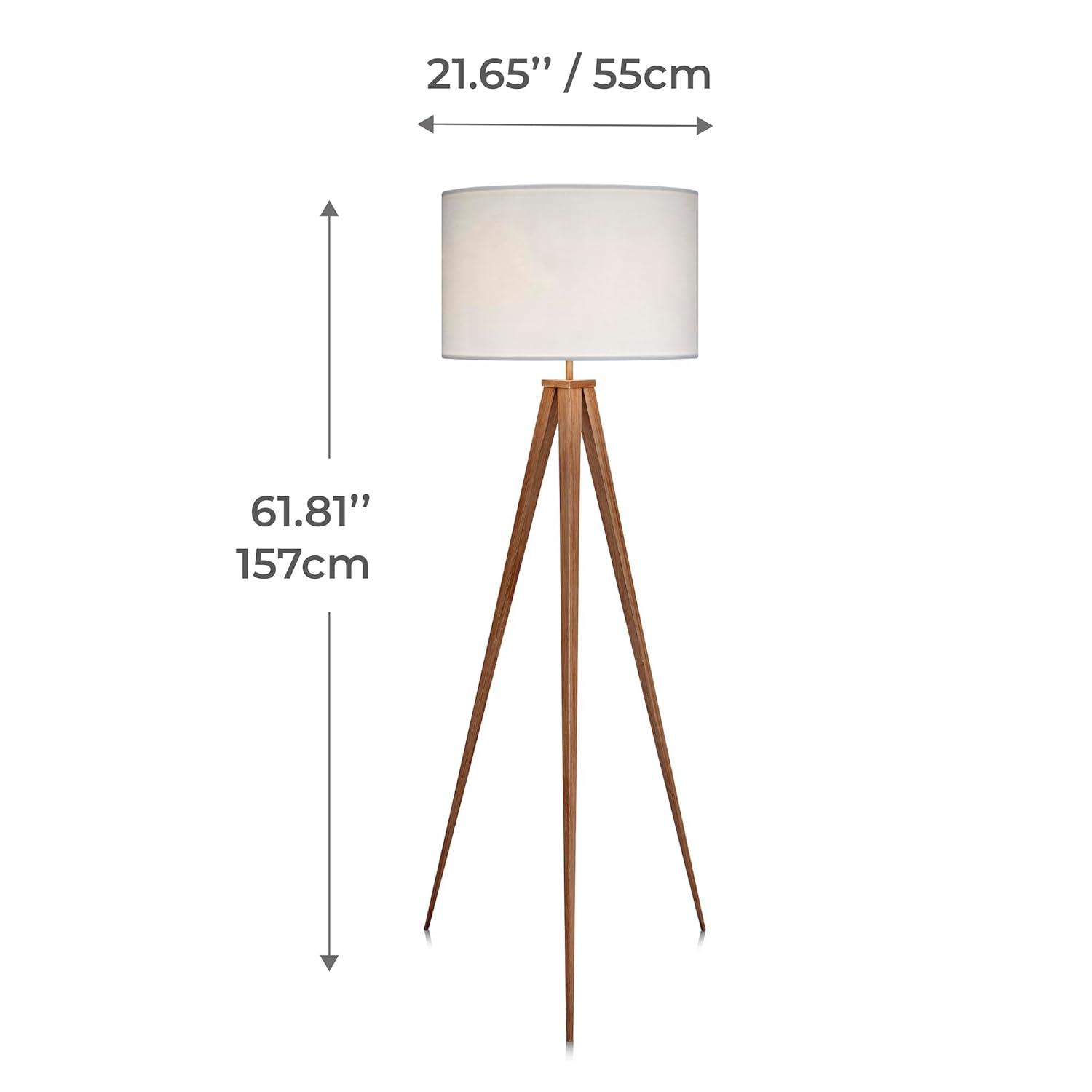 Mercer41 Cardone 60" Modern Standing Tripod Floor Lamp with Drum Shade