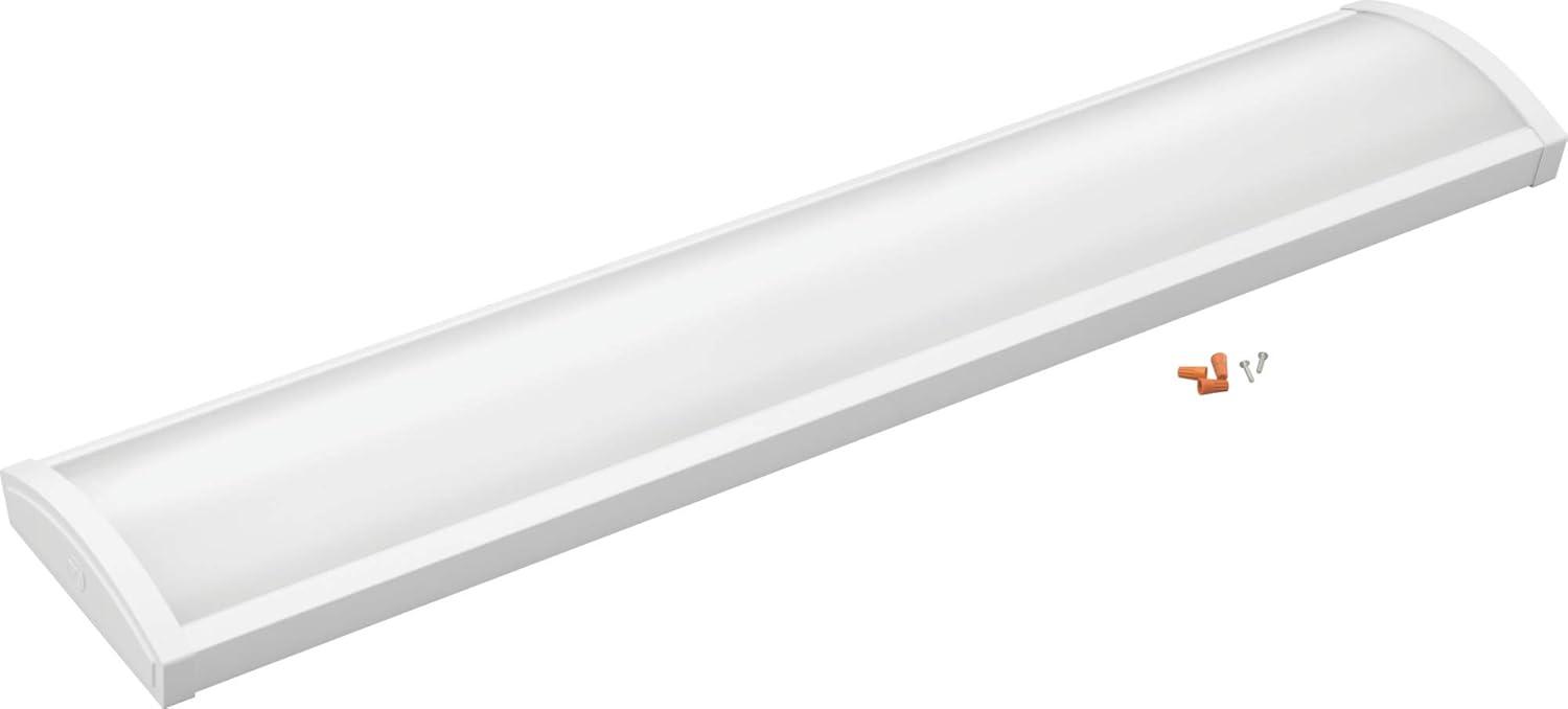 White 4-Foot Steel LED Wraparound Light with Dimming