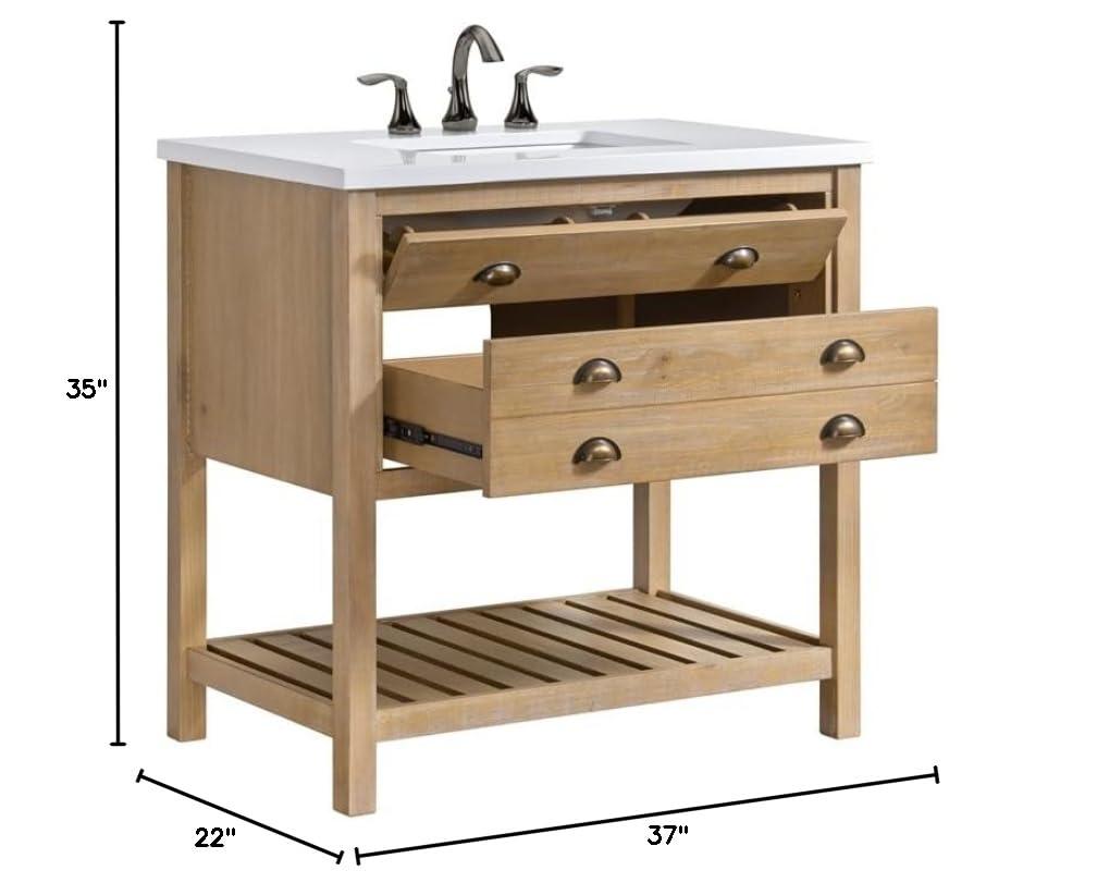 Martin Svensson Home Monterey 37" Wood Single Bathroom Vanity Driftwood