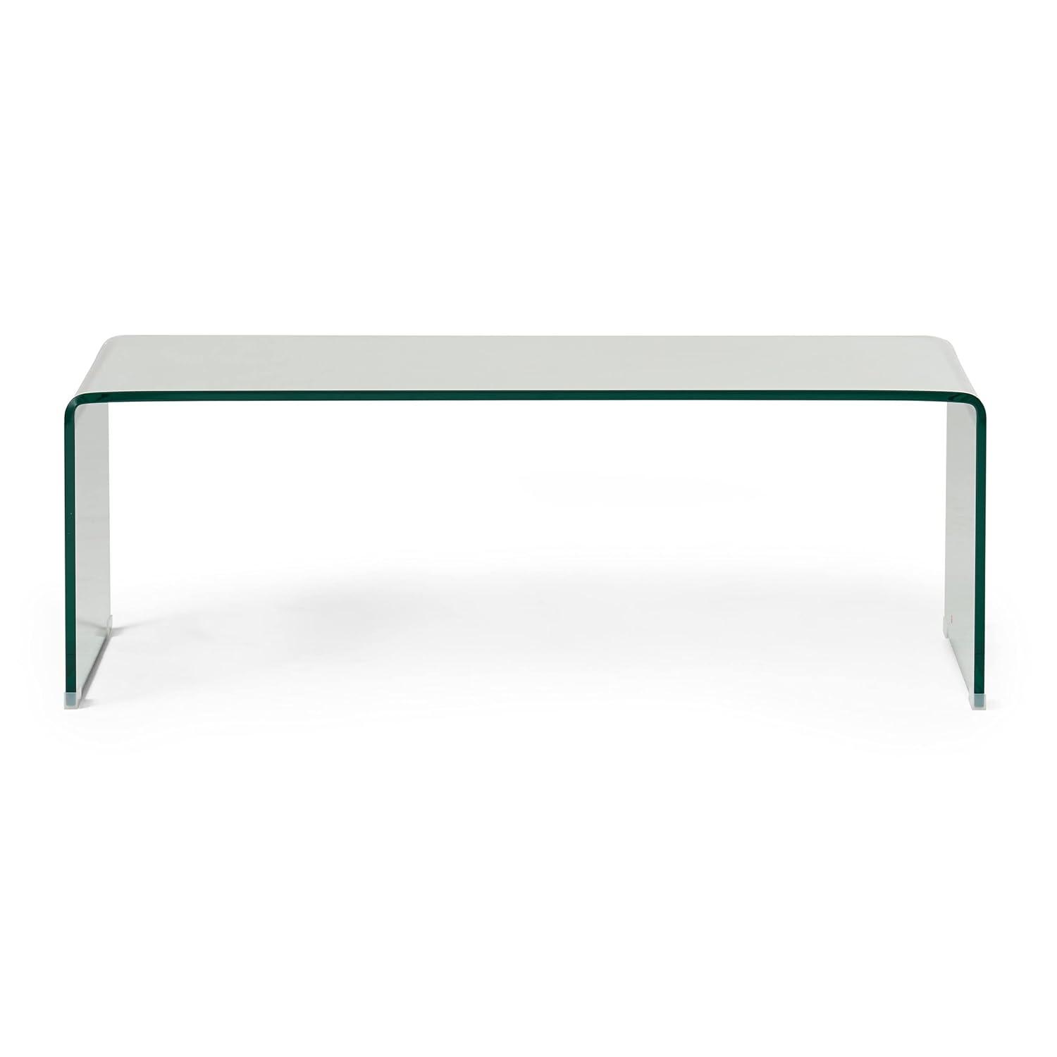 Christopher Knight Home Ramona Glass Rectangle Coffee Table Clear: Tempered Material, No Assembly Required