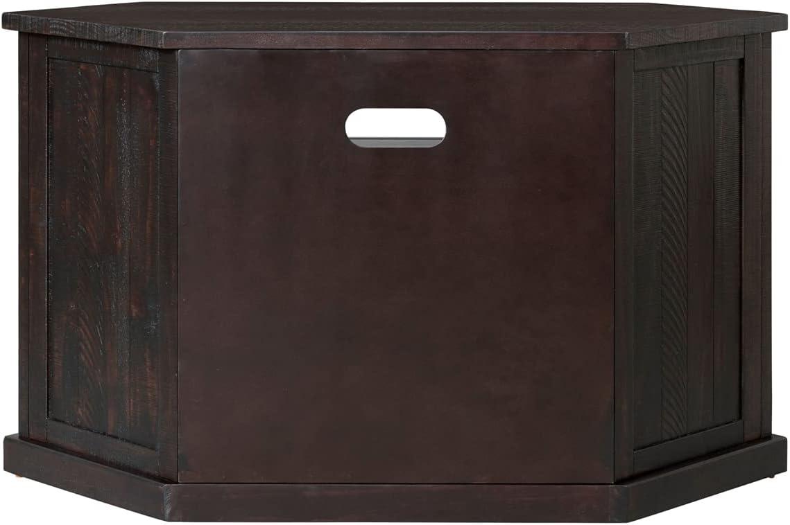 Martin Svensson Home Rustic Corner TV Stand for TVs up to 55", Espresso