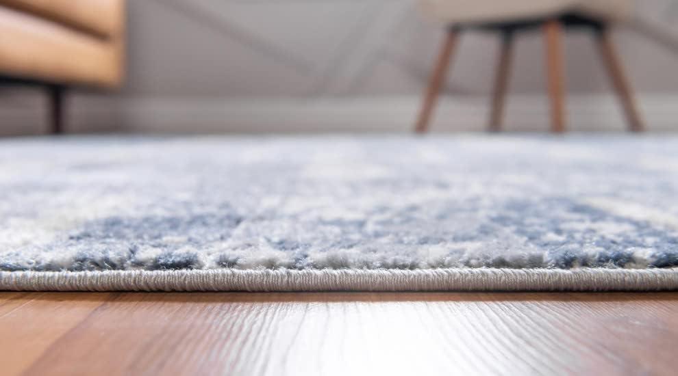 Unique Loom Portland Collection Area Rug - Depoe (6' 1" x 9' Rectangle Blue/Beige)