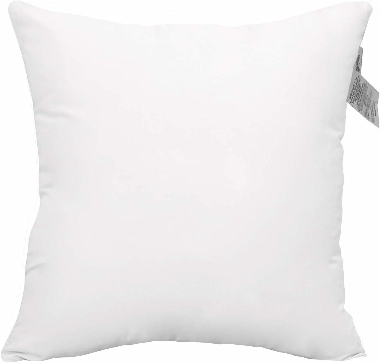 White 18'' Square Cotton and Polyester Pillow Insert