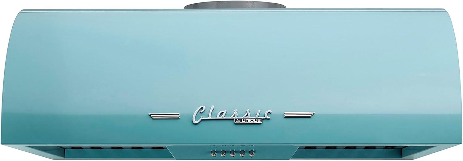 Classic Retro 24" 500 CFM Ducted Under Cabinet Range Hood with Stainless Steel Baffles and Light