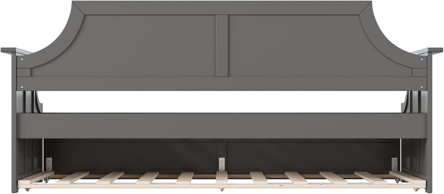 AFI Cambridge Twin Wood Daybed with Twin Size Trundle in White