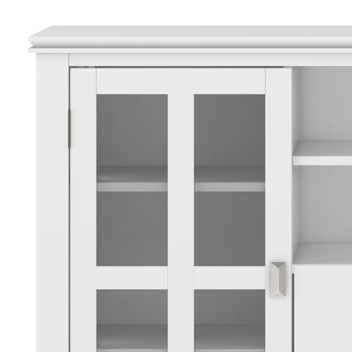 Simpli Home Artisan 53"W Solid Wood Contemporary Tall TV Stand for TVs up to 60" with Adjustable Shelves