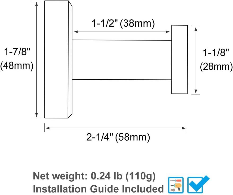 Stainless Steel Wall Mounted Robe Hook