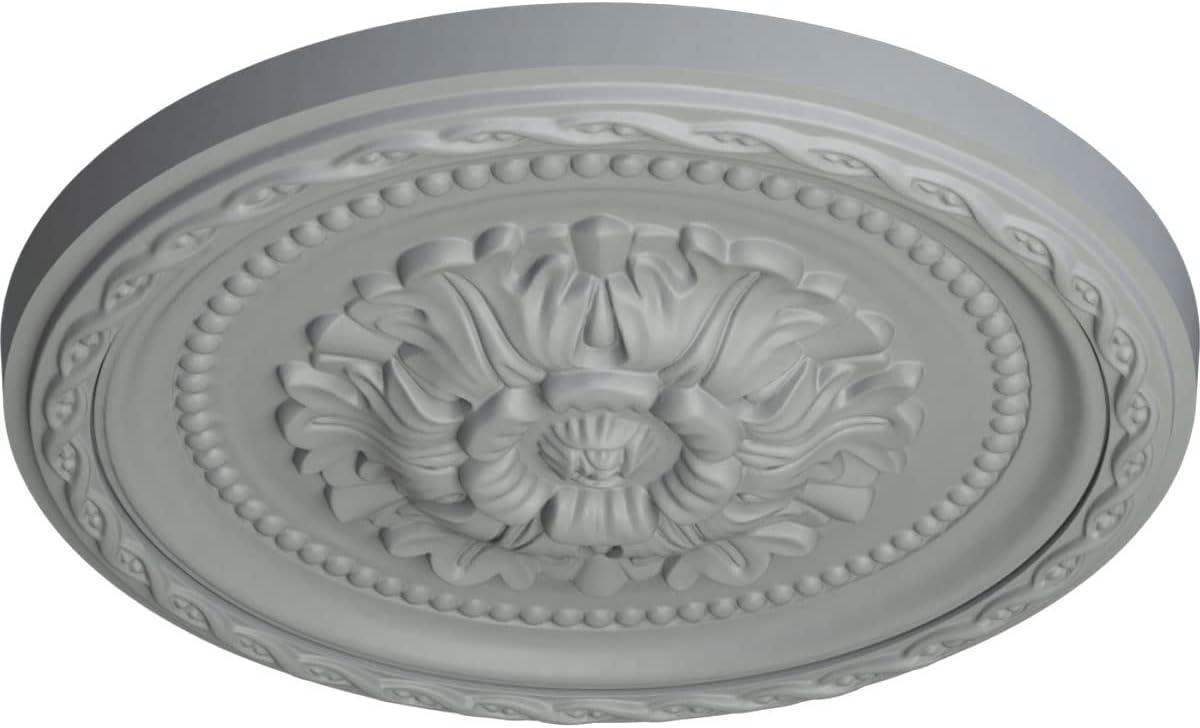 Palmetto Gray Urethane 11.5" Ceiling Medallion