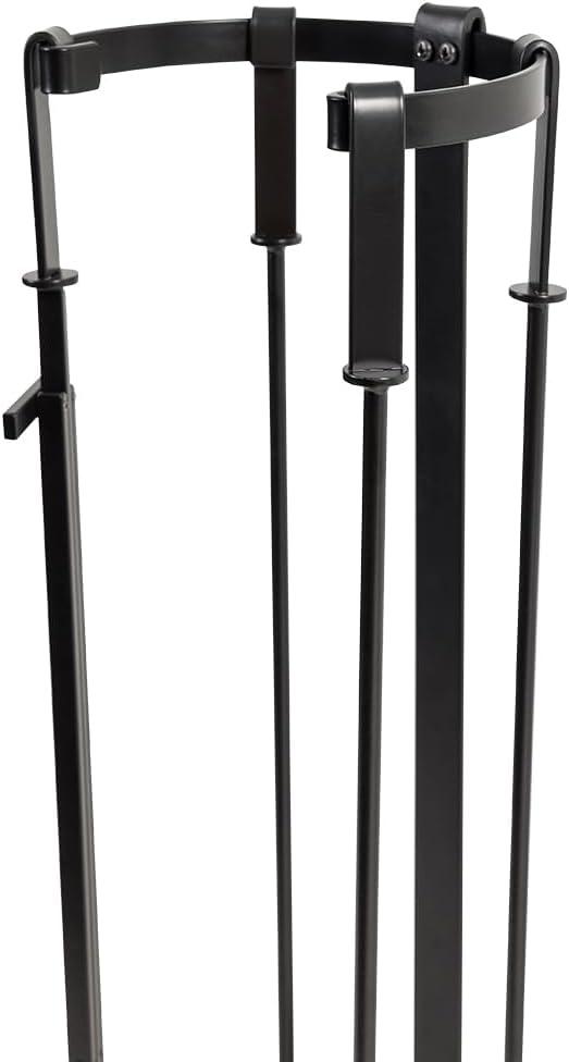 Modern Ember Modern Ember Knoll Fireplace Tool Set - Includes Brush, Shovel, Fire Poker, Tongs, and Stand - Steel