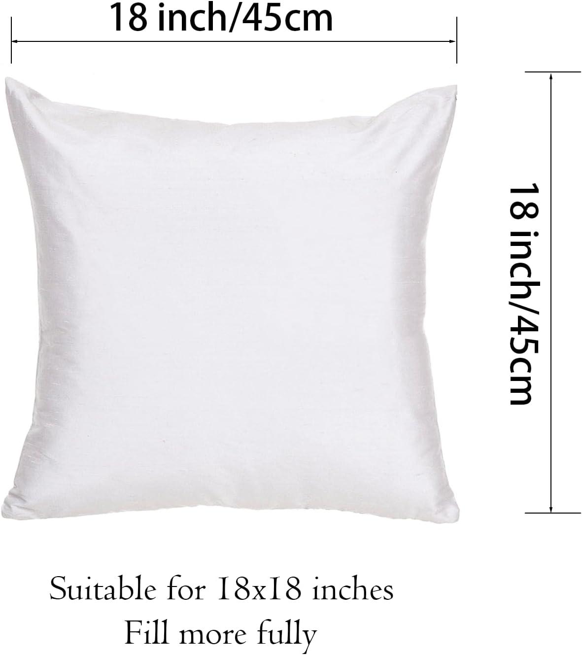 Utopia Bedding 18x18 White Throw Pillow Inserts (Set of 2) – Decorative Pillows for Bed & Couch