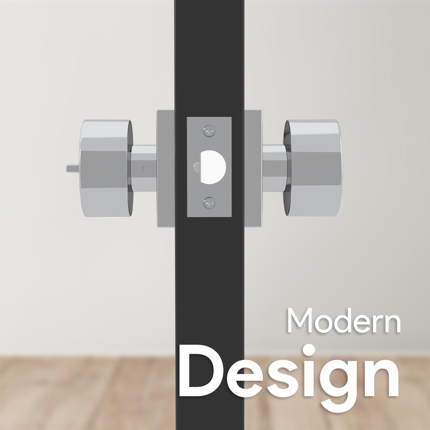 Mega Handles - SUANA Deadbolt I Entrance Deadbolt Lock - Heavy Duty Square Locking Deadbolt for Left or Right-Handed Doors - Interior/Exterior - Satin Nickel