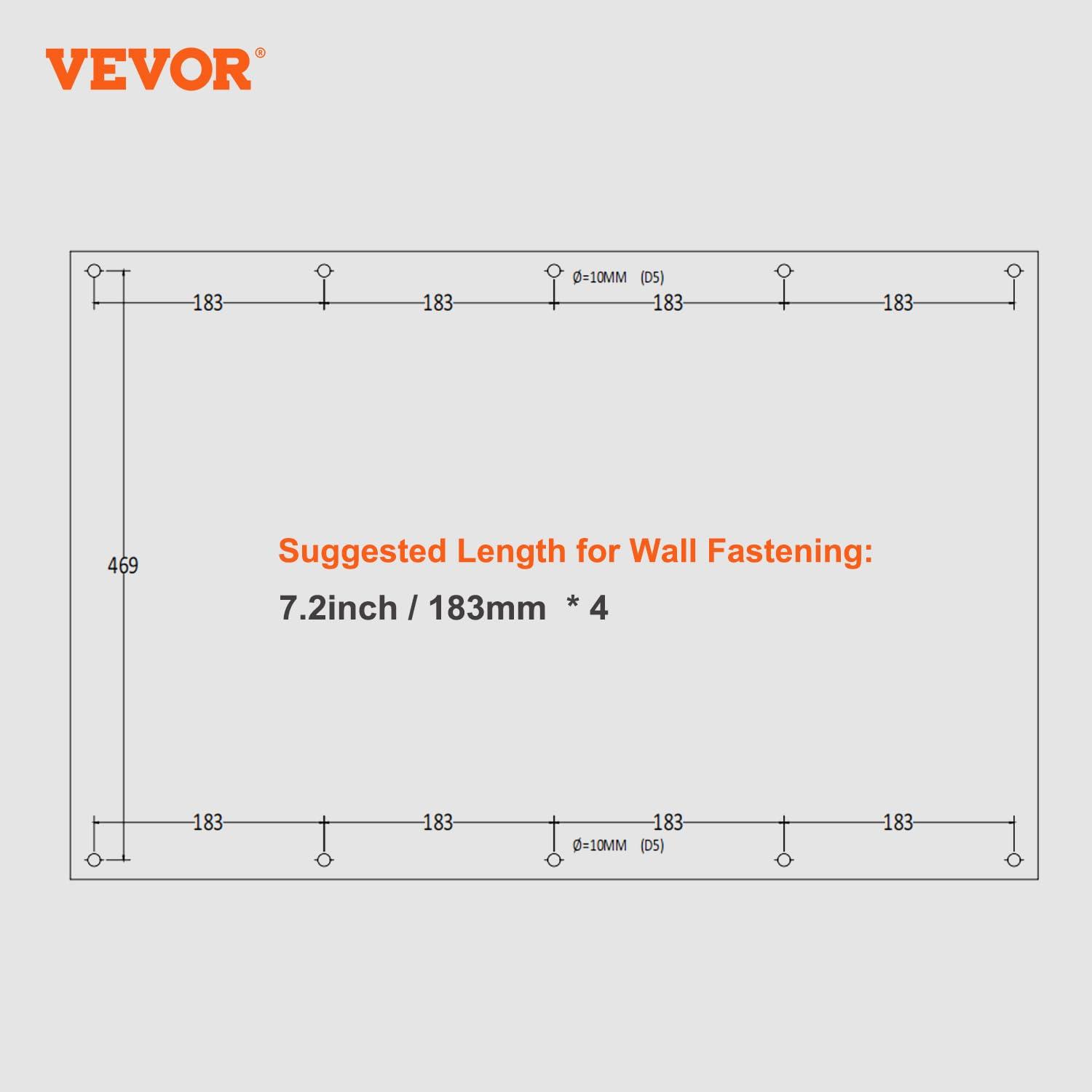 VEVOR VEVOR 19.7" H x 30.3" W x 12.5" D Wall Cabinet, Metal Garage Storage Cabinet, 120lbs Shelf Capacity