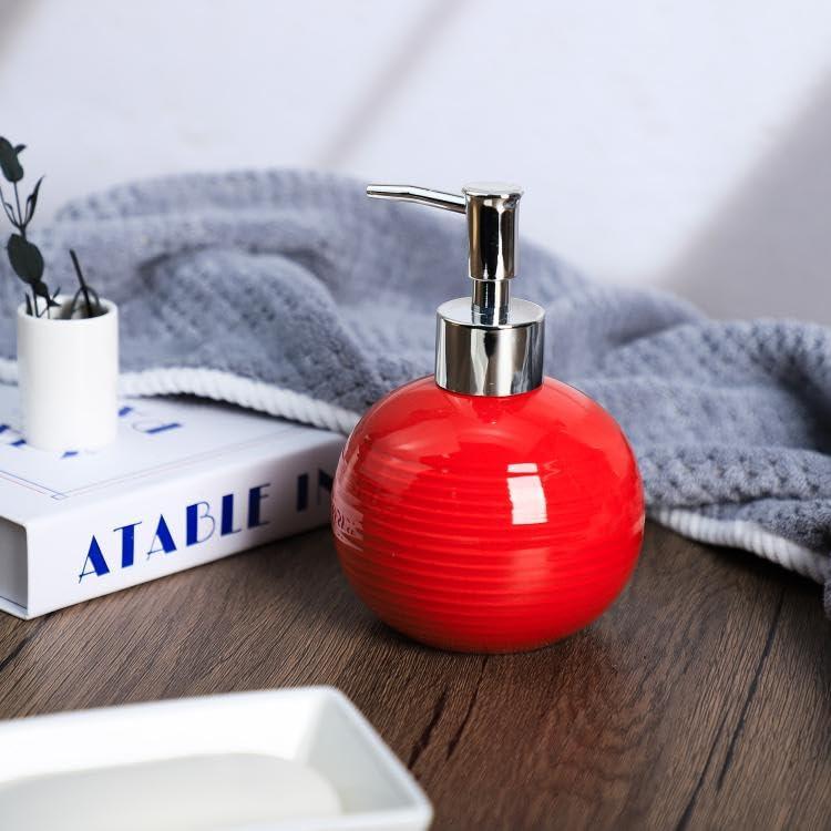 123Arts Ceramic Retro Soap Dispenser with Pump Soap Bottle Lotion Bottle